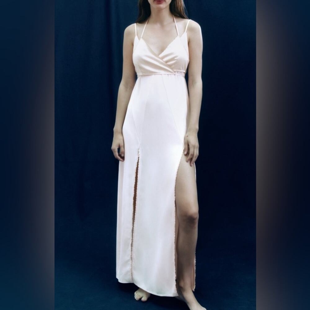 Nwt- zara- combination slip maxi dress- M